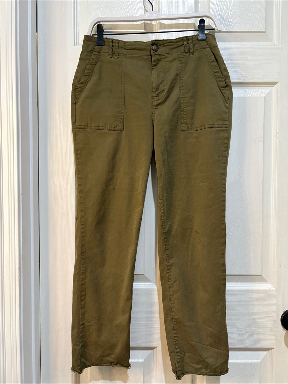 Anthropologie Pilcro Olive Green Chino Pants with Patch Pockets